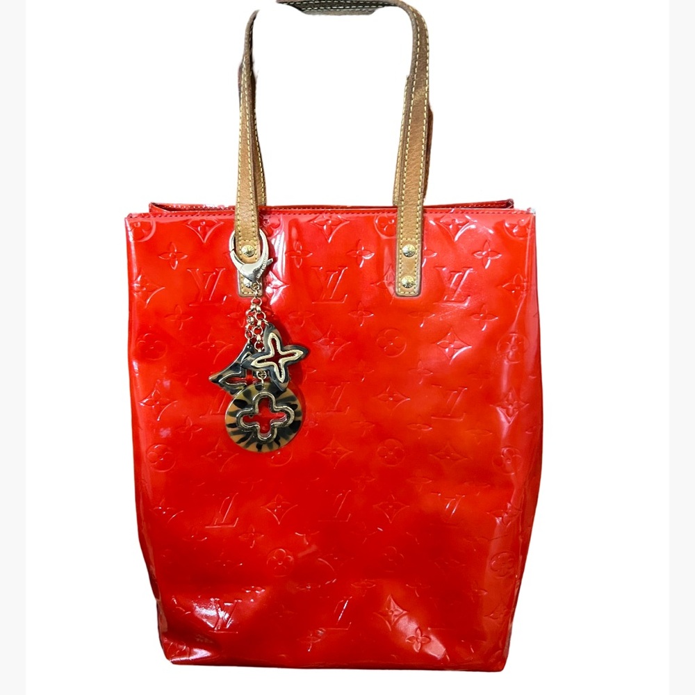 *Sold* Louis Vuitton Vernis Red Patent Leather Tote Handbag Authenticated! - Picture 1 of 16